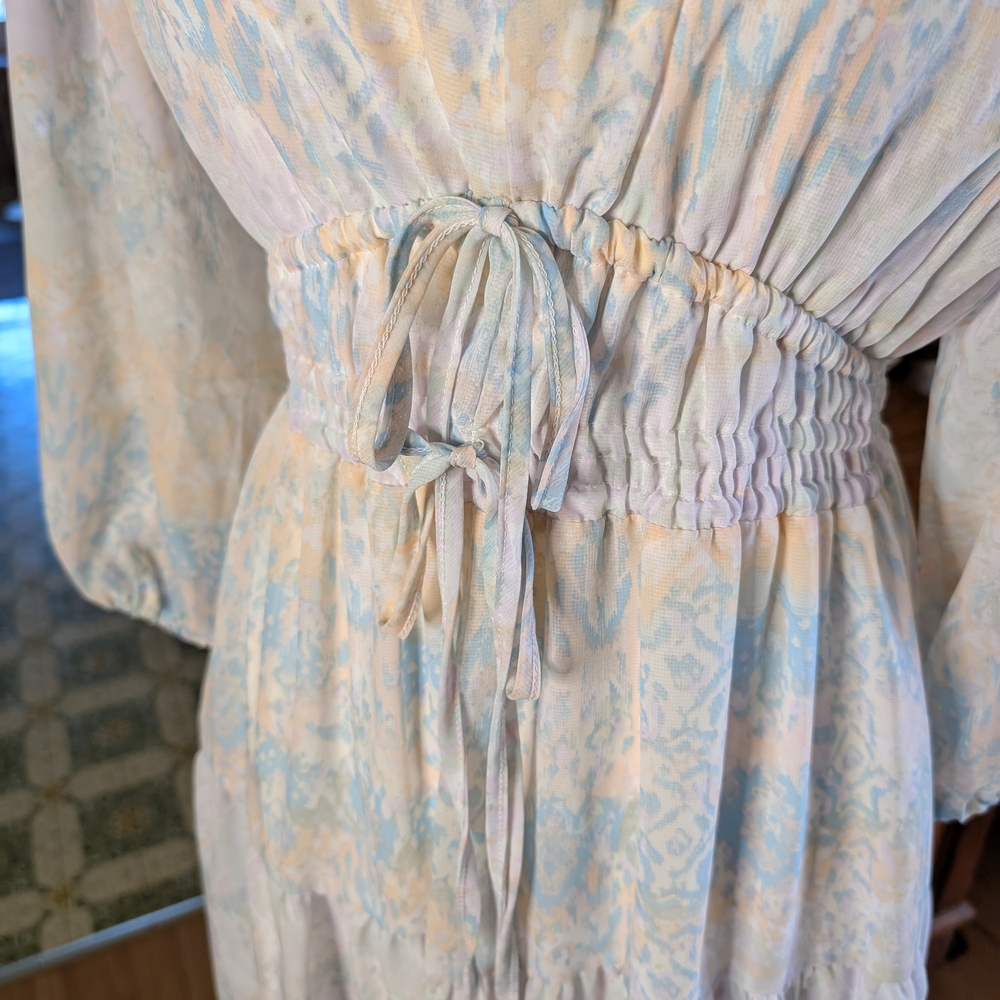 Boho Unique Soft Pastel Color Dress Any Occasion - Picture 3 of 9